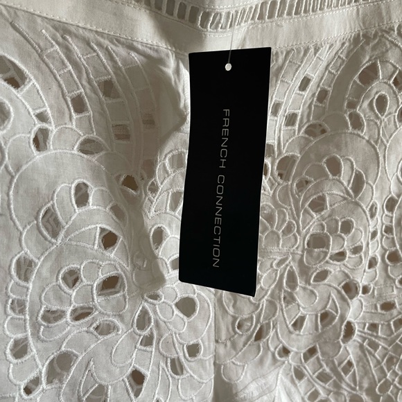 French Connection - white shorts bathing suit coverup. - size S - 100% cotton - Picture 3 of 4